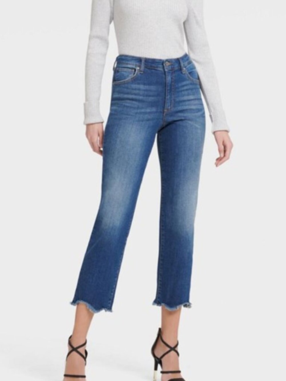 DKNY Women's Madison High Rise Crop Jeans Size 4 / 27 NWT Blue Stretch Denim
